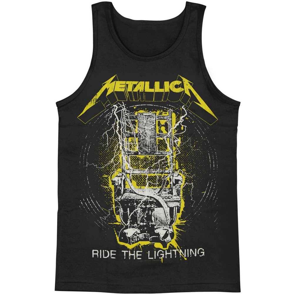 Men’s Metallica Neon Ride The Lightning Mens Tank XXX-Large Black