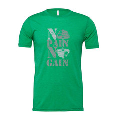 Unisex No Pain No Gain Graphic T-Shirt With Dumbbell Design For Gym Workouts And