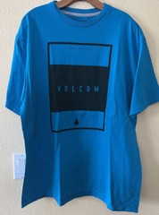Volcom TRUE TO THIS Aqua Blue Mens Modern T Shirt Size XL