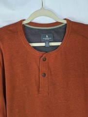 G.H. Bass & Co Men’s Heavyweight Warm Long Sleeve Classic Henley Size XXL