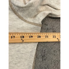 Diesel Co Mens V-Neck Waffle Knit Thermal Long Sleeve Shirt Gray Cotton L