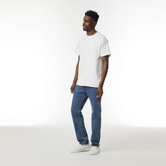 Gildan White Adult Heavy Cotton T-Shirt 5.3 oz T-Shirt ( LG ) 3 tees