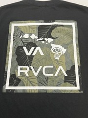 RARE RVCA Mens Hawaiian Islands Graphic Print Short Sleeve T Shirt Black Sz M