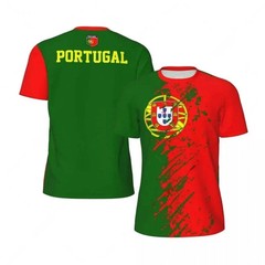 Portugal Flag Football Jersey Quick Dry Sports T-Shirt Men Women Top