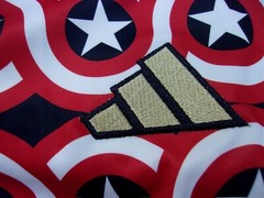 NWT Adidas slim fit T, mens S, M, L, XL, 3XL $70, Marvel, Captain America, stars