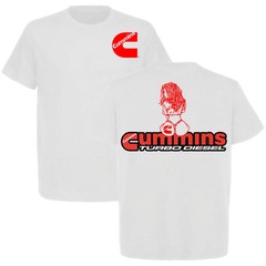 Cummins Turbo Diesel Pin-Up No Words Needed 2 Sided T-shirt, Diesel Power Shirt