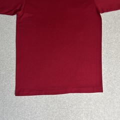 Vintage Fruit of the Loom Best Maroon Red Plain Blank 50/50 Blend T-Shirt Large