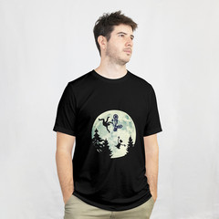 E.T. BIKE CRASH T-Shirt | Classic Spielberg Film Tee | 1980s Sci-Fi Movie Top