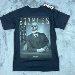 Neff Shirt Mens Black Small Bizness Short Sleeve Casual Streetwear