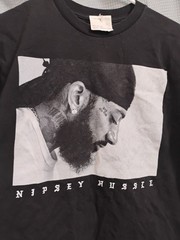 Unbranded Men’s Black Nipsey Hussle Graphic Print Crew Neck T-Shirt Size Small