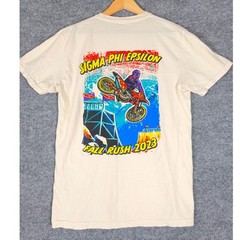 Comfort Colors Sigma Phi Epsilon Fall Rush 2023 Motorcycle T Shirt Mens Medium