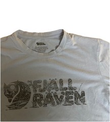 Fjallraven Men’s Sz Large Blue Lush Logo Graphic T-shirt Tee Scandi Gorpcore