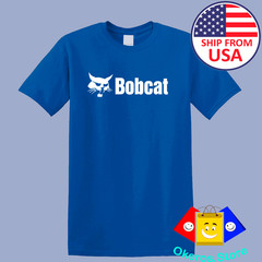 Bobcat Tractor Bob Cat Men’s Royal Blue Size S to 5XL