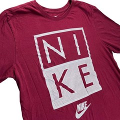 Nike Mens Athletic Cut Graphic T-Shirt Maroon Red Cotton Large 561416-69X