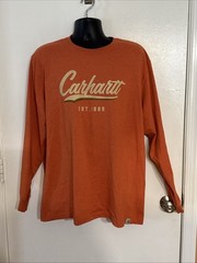 Carhartt Mens Loose Fit Heavyweight Hand-Painted Graphic Long Sleeve T-Shirt L