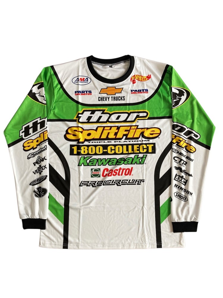 Thor Shea Bentley Kawasaki Motocross Dirtbike Jersey Y2K Reproduction Vintage