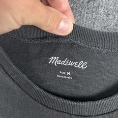 Madewell Shirt Mens Medium Black Cotton Crewneck Short Sleeve Basic Tee Top