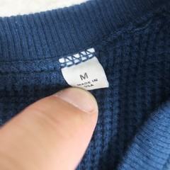 Adriano Goldschmied AG Waffle Knit Thermal Long Sleeve Shirt Men’s Medium Blue