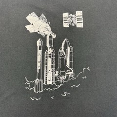 Vintage NASA Space Shuttle T Shirt USA Made Single Stitch XL Black