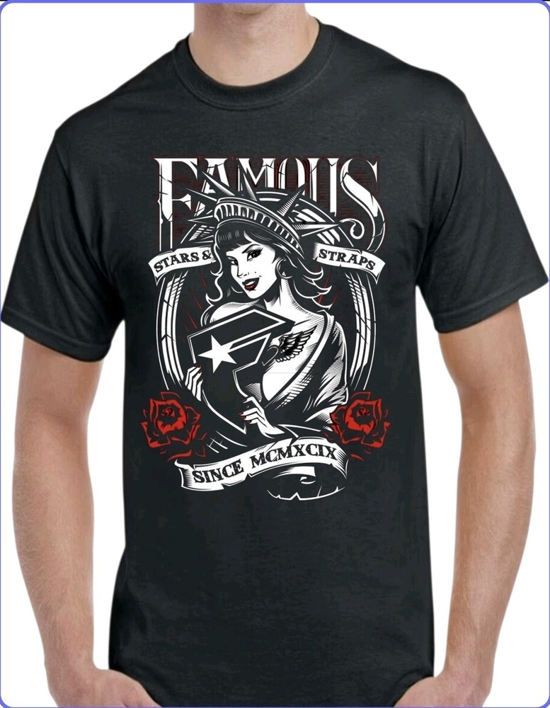 Tattoo Graphic Black Men’s T-Shirt Small To 3X-Large Style #14