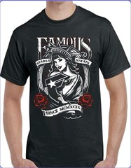Tattoo Graphic Black Men’s T-Shirt Small To 3X-Large Style #14