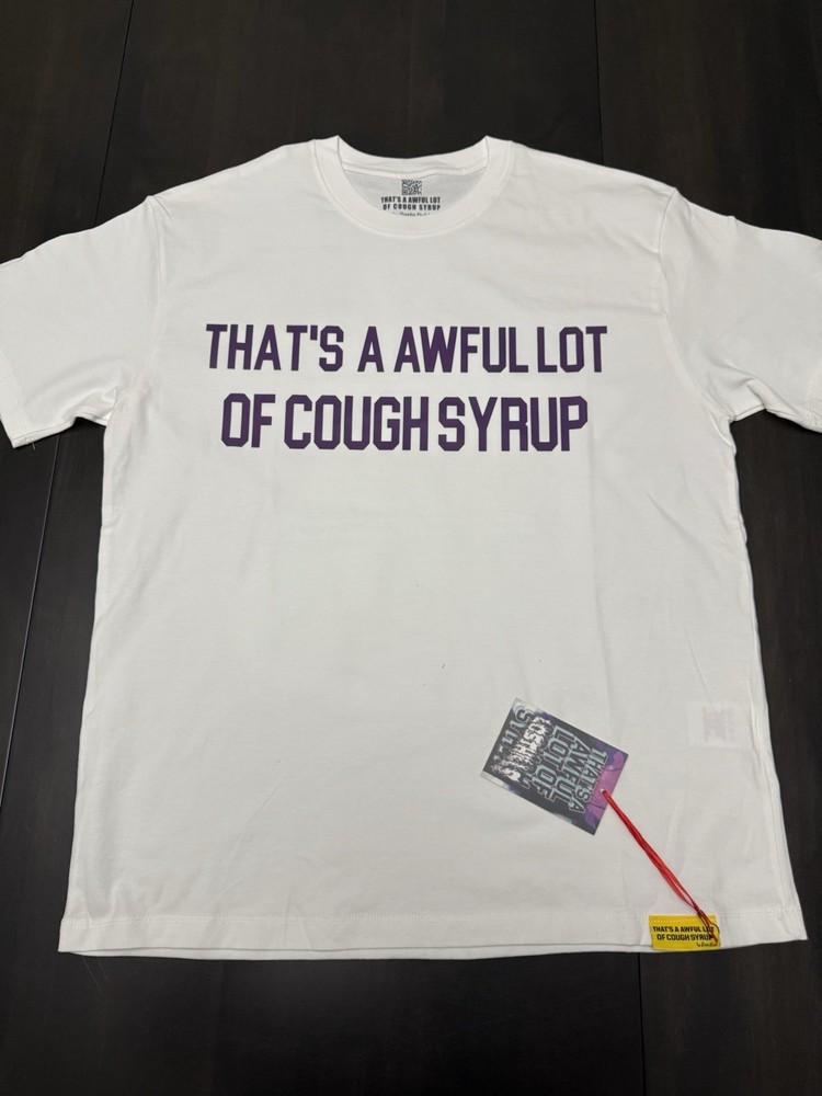 That’s A Awful Lot of Cough Syrup Baby Bottle Tee – White
