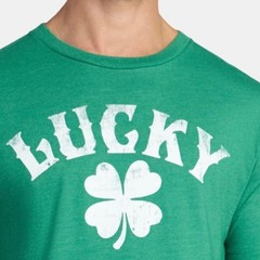 Way to Celebrate Mens St Patricks Day Lucky Shamrock Green Graphic T-Shirt NWT L