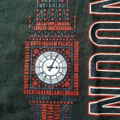 Travel Graphic T-Shirt Large Black Vacation London Big Ben Landmark Souvenir
