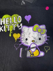 Sanrio Hello Kitty Goth Punk Graphic T-Shirt by Ripple Junction