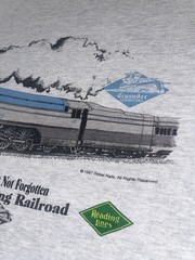 Vintage 90s Reading Railroad Lines Trains T-Shirt Size M Crusader Graphic Print