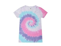 Tie Dye V-Neck T-Shirts Multi-Color Adult Short Sleeve Cotton Colortone