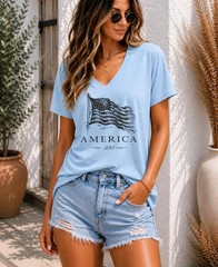 Christian America 250th Anniversary Shirt, V-Neck 4th Of July Shirt