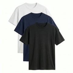 Women’s 3 Pack 100% Cotton T-Shirts Short Sleeve Crew Neck Casual Basic Tee