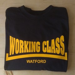 Working Class Logo T-Shirt – Customise The Town Name, Retro, Punk, Various Cols