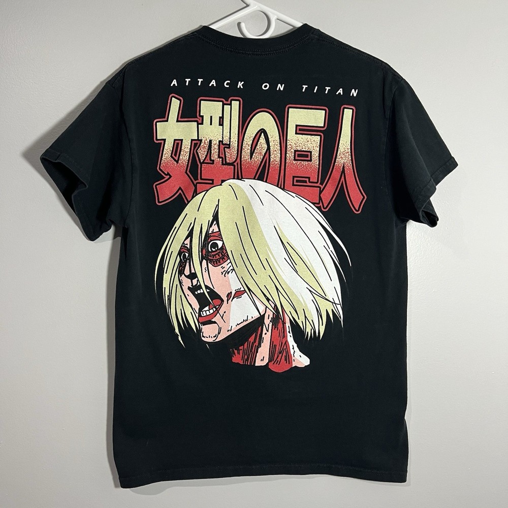 Ripple Junction Attack On Titan Annie Female Anime Black T-Shirt Mens Medium