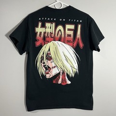 Ripple Junction Attack On Titan Annie Female Anime Black T-Shirt Mens Medium