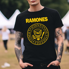 RAMONES Punk Rock Band T-Shirt Black S-3XL