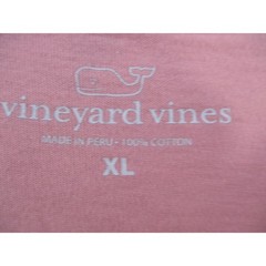 Vineyard Vines Mens XL Pink Surfboard Whale Graphic Pocket T-Shirt Short Sleeve