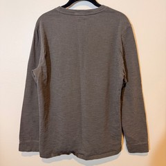 PrAna Mens Standard Fit Henley Organic Cotton Blend Gray Classic Sustainable LG