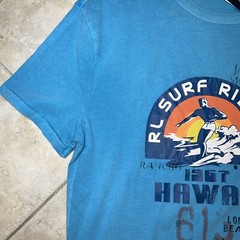 Polo Ralph Lauren RL Surf Riders Graphic T Shirt Mens L Classic Fit Blue NWT