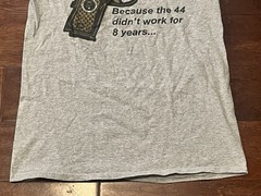 Donald Trump 45 Since 44 Didn’t Work Women’s Mens Small Gray Black T Shirt