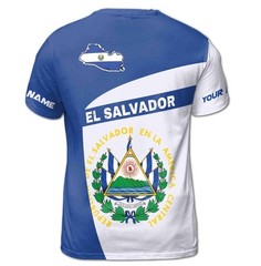 Custom Name Republica De El Salvador Patriotic 3D T-shirt S-5XL