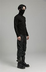 PUNK RAVE Men Punk Rock Gothic Steampunk Tops long-sleeved shirt High Collar