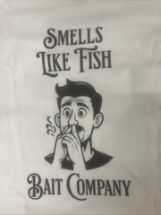 Smells Like Fish Bait Company. One In Pink Two In The Stink. Logo. Size- Medium