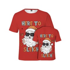 Men/Women/Teens Christmas T-Shirt 3D Print Cosplay Short Sleeve Jersey Tee