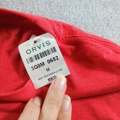 Orvis Mens Bent Rod Santa LS Tee Red Medium NWT Fly Fishing Gorpcore