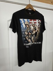 Vtg 1991 Just Brass Inc.3D Emblem Support Our Troops Single Stitch T Shirt M
