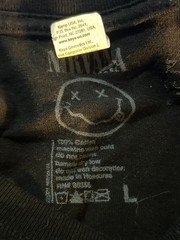 Nirvana Kurt Cobain MtV Unplugged Set men’s tshirt in black Size L Large