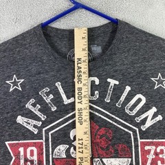 Affliction Shirt Adult Medium Dark Gray Graphic Tee Performance Live Fast USA