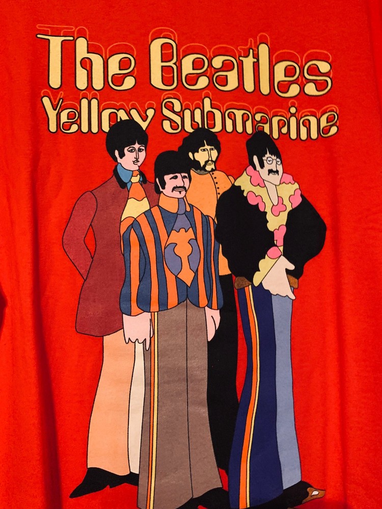 NWT – THE BEATLES Yellow Submarine Adult Size 2XL Red Short Sleeve Tee